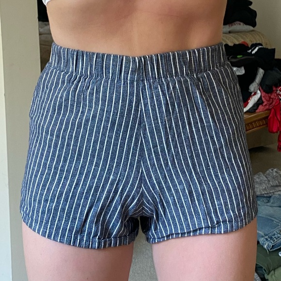 Brandy Melville Pants - Brandy Melville Striped Shorts